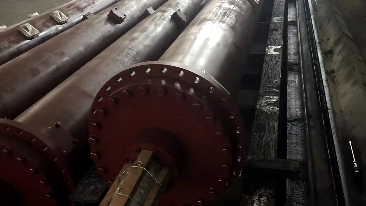 Cylinder components in production at YiGuo Machinery